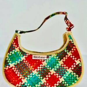 WOVEN PURSE HALF MOON #12