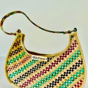 WOVEN PURSE HALF MOON #14