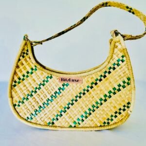 WOVEN PURSE HALF MOON #3