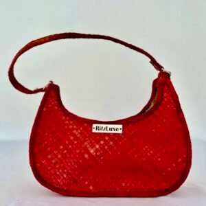 WOVEN PURSE HALF MOON #15