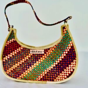 WOVEN PURSE HALF MOON #26