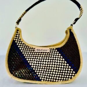 WOVEN PURSE HALF MOON #17