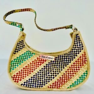 WOVEN PURSE HALF MOON #6