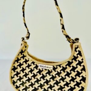 WOVEN PURSE HALF MOON #22