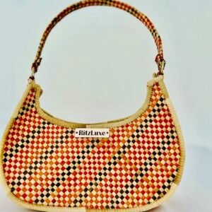 WOVEN PURSE HALF MOON #25