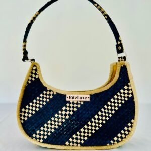 WOVEN PURSE HALF MOON #28